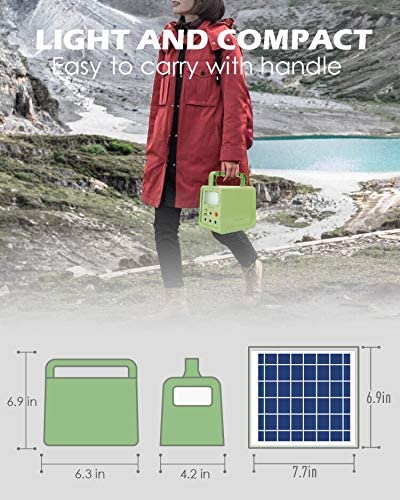 51Z4pVJryKL. AC  - WAWUI Portable Power Station, Solar Generator with Solar Panel & Flashlights for Home Emergency Backup Power, Camping Lights with Battery, USB DC Outlets, for Travelling Fishing Hunting (42Wh)