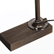 6c81e26a c8a4 4f0a 998e c501af8cfb61.  CR0,0,300,300 PT0 SX220 V1    - HAITRAL Retro Vintage Table Lamp- Industrial Loft Style Steam Punk Lamp with Wood Base Iron Piping Desk Lamp for Bedside, Living Room, Kitchen, Café, Store, Pub, Dorm (Bulb Not Included)