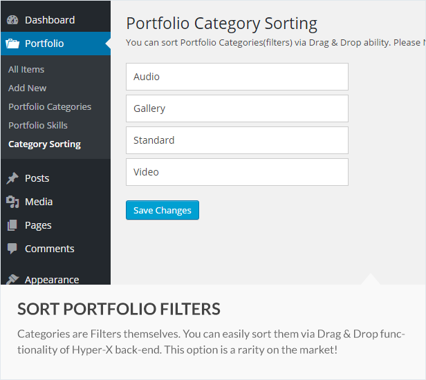 category sorting - HyperX - Responsive Wordpress Portfolio Theme