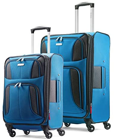 41JQ+kj+YJL. AC  - Samsonite Aspire Xlite Softside Expandable Luggage with Spinner Wheels, Blue Dream, 2-Piece Set (20/25)