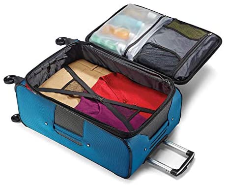 41PrOzhd oL. AC  - Samsonite Aspire Xlite Softside Expandable Luggage with Spinner Wheels, Blue Dream, 2-Piece Set (20/25)