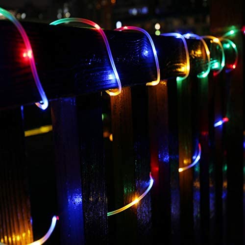 41QGnOwmXLL. AC  - LE LED Rope Light with Timer, Multi Colored, 8 Mode, Low Voltage, Waterproof, 33ft 100 LED Indoor Outdoor Plug in Light Rope and String for Deck, Patio, Bedroom, Pool, Boat,Landscape Lighting and More