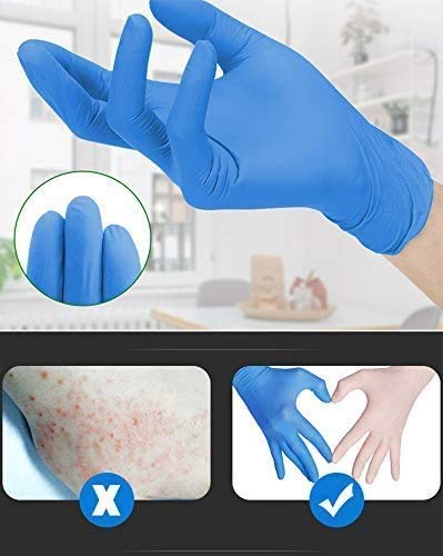 41Sc1OfrENL - WowTowel 100pcs Disposable Nitrile Gloves Exam Gloves Latex-free, Powder-free Glove for Cleanin, 1count, Large