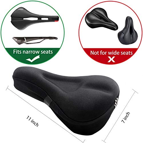513vI1Qb8WL. AC  - Mountain Bike Seat Cushion Cover Extra Soft Gel Bicycle Seat Cover, Soft Silicone Padded Bike Saddle Cover, Anti-Slip Bicycle Seat Cushion Spinning with Waterpoof&Dust Resistant Cover Outdoor Cycling