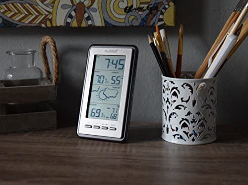 51WOSj5isoL. AC  - La Crosse Technology WS-9230U-IT-INT Digital Forecast Thermometer with Temp & Humidity
