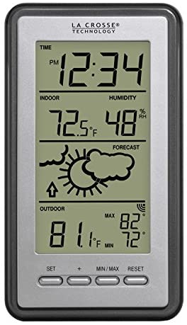 51YAKdGhk3L. AC  - La Crosse Technology WS-9230U-IT-INT Digital Forecast Thermometer with Temp & Humidity