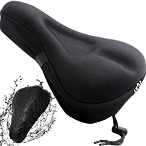 5e4ddaed ae4f 404d b54a 6889786d91f7.  CR19,0,1562,1562 PT0 SX300 V1    - Mountain Bike Seat Cushion Cover Extra Soft Gel Bicycle Seat Cover, Soft Silicone Padded Bike Saddle Cover, Anti-Slip Bicycle Seat Cushion Spinning with Waterpoof&Dust Resistant Cover Outdoor Cycling