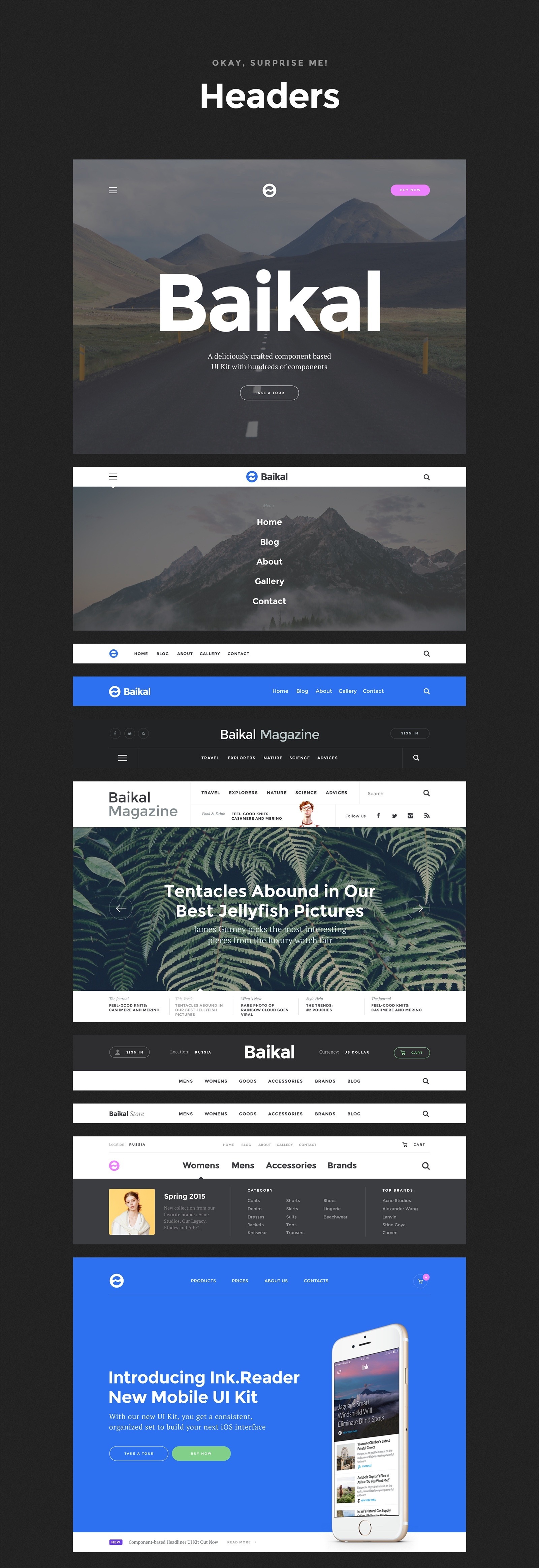 Baikal UI Kit - Huge Set Of UI Components - 7