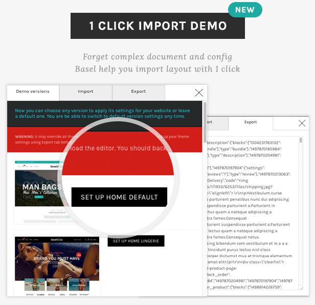 import demo - Basel - Multipurpose Ecommerce Shopify Theme