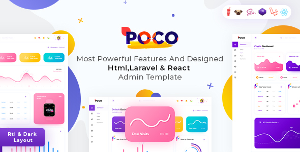 01 banner.  large preview - Poco - HTML , Laravel & React Admin Dashboard Template