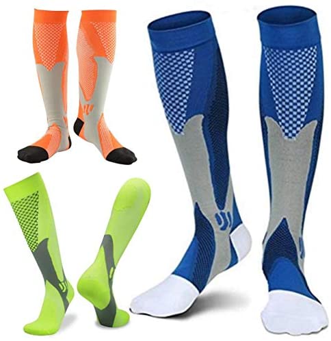 ZFiSt 3Pair Medical Sport Compression Socks Men,20-30mmhg Run Nurse Socks for Edema Diabetic Varicose Veins