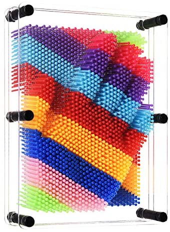 ENJSD 3D Pin Art Toy, Unique Plastic Pin Art Board for Kids,Inspire Imagination & Challenge Sense, Innovative Boundless Creativity for Children (Multicolor)