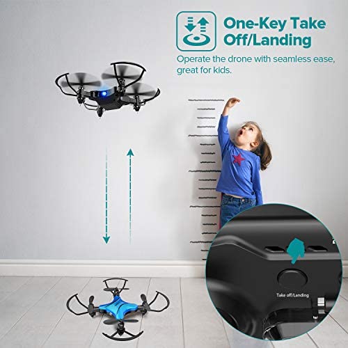 415E09XiwcL. AC  - DROCON Foldable Mini Drone for Kids or Adults, Best Gift Portable Pocket Quadcopter with Altitude Hold 3D Flips and Headless Mode Easy to Fly, Small Durable RC Helicopter for Beginners