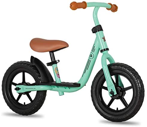 41fk059akZL. AC  - JOYSTAR 10"/12" Kids Balance Bike with Footrest for Girls & Boys, Ages 18 Months to 5 Years, Toddler Push Bike with Airless Tire and Adjustable Seat Height (Black Blue Green Pink)