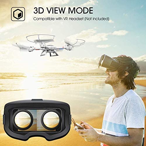 51ERVFkdSsL. AC  - DBPOWER X400W FPV RC Quadcopter Drone with Wifi Camera Live Video One Key Return Function Headless Mode 2.4GHz 4 Chanel 6 Axis Gyro RTF, Compatible with 3D VR Headset