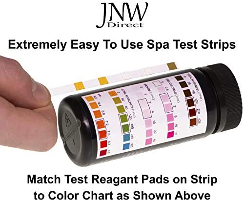 51UMvPQ+9SL. AC  - JNW Direct Spa Test Strips for Hot Tubs - 100 Count, Best Kit for Accurate Water Quality Testing at Home, 6 in 1 Hot Tub Testing Strips