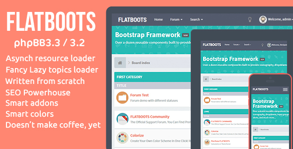 Preview590x300.  large preview - FLATBOOTS | High-Performance and Modern Theme For phpBB