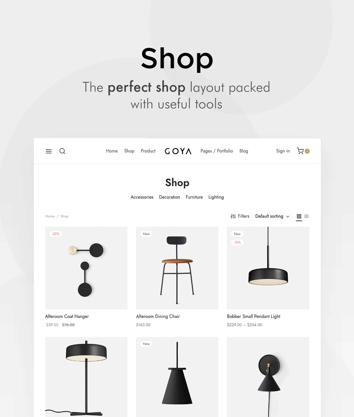 shop - Goya - Modern WooCommerce Theme