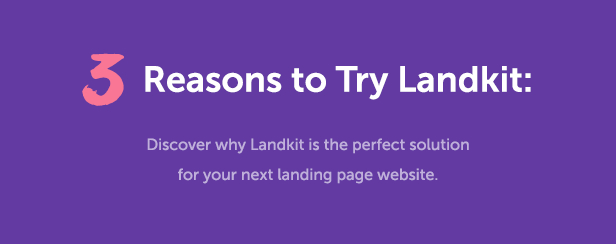 why purchase - Landkit - WordPress Landing Page Theme