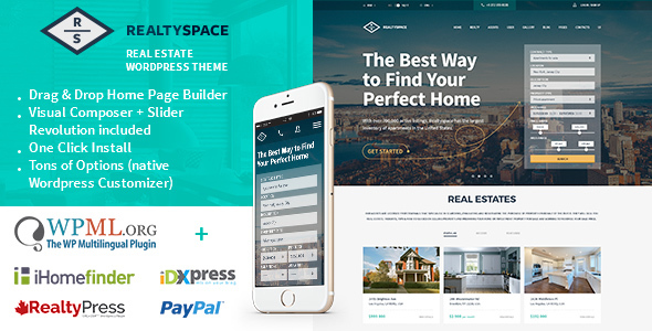 0.  large preview - Realtyspace - Real estate WordPress Theme