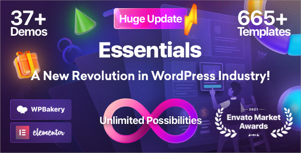 00 cover.  large preview - Essentials | Multipurpose WordPress Theme
