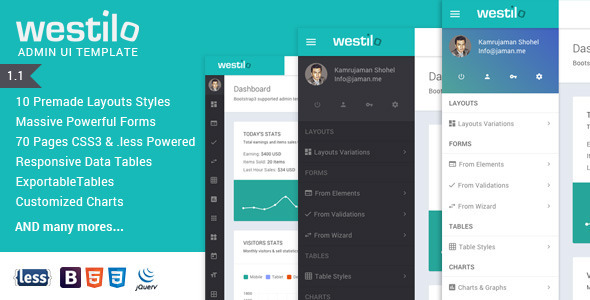 Westilo – Bootstrap Responsive Admin Template