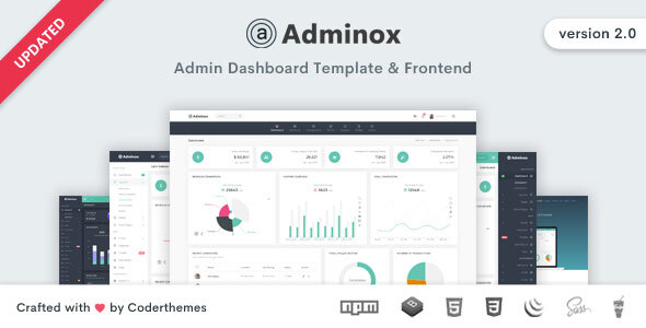 01 adminox.  large preview - Adminox - Admin Dashboard & Frontend Template