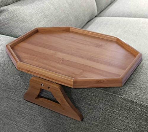 1620854191 51gec1DmdAL. AC  500x445 - Xchouxer Side Tables Natural Bamboo Sofa Armrest Clip-On Tray, Ideal for Remote/Drinks/Phone
