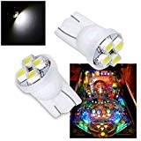 PA 10PCS #555 T10 4SMD LED Pinball Machine Light Bulb White-6.3V