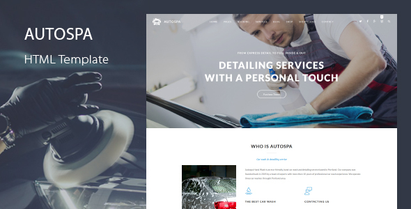 Auto Spa – Car Wash Booking Template