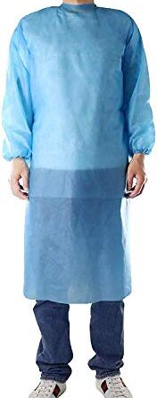 1621979564 31z9SIj9cLL 176x445 - 100 Pack LEVEL 1 PP Disposable Isolation Gowns with Elastic Cuff, Latex-Free, Non-Woven, Fluid Resistant, Dental, Medical, Hospital, Industries, ONE SIZE FITS ALL (100 PCS=10 Bags)