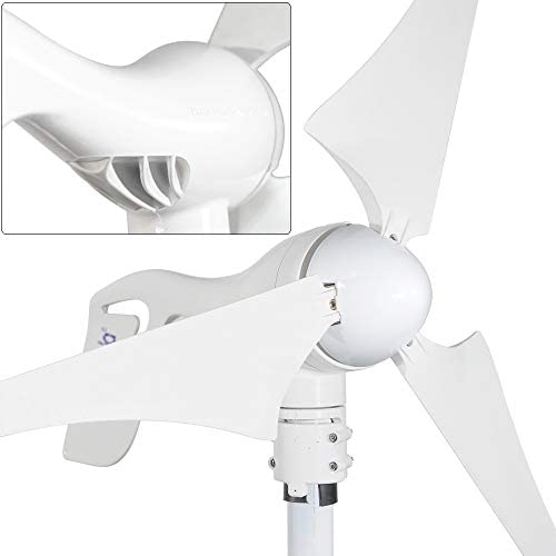 318SQDRyeJL. AC  - Pikasola Wind Turbine Generator 400W 12V with 3 Blade 2.5m/s Low Wind Speed Starting Wind Turbines with Charge Controller, Windmill for Home