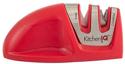 419a2vOHvWL. AC  - KitchenIQ EDGE GRIP 2-STAGE, RED Knife Sharpener, Standard