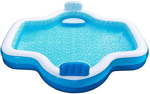 41SULp13q+L. AC  - Members Mark Elegant Family Pool 10 Feet Long 2 Inflatable Seats with Backrests - 1 Pack