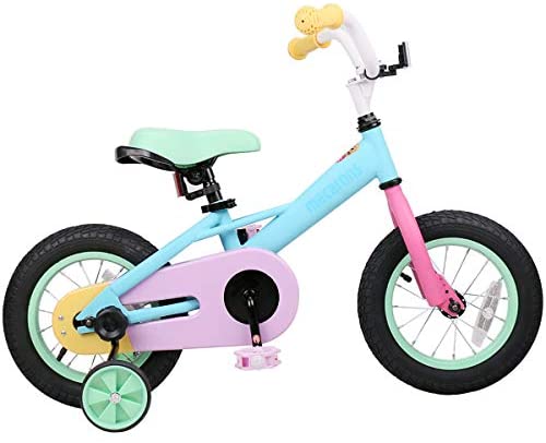 41duaYrj3aL. AC  - JOYSTAR 12" 14" 16“ Kids Bike for 2-7 Years Girls 33-53 inch Tall, Girls Bicycle with Training Wheels & Coaster Brake, 85% Assembled, Macarons
