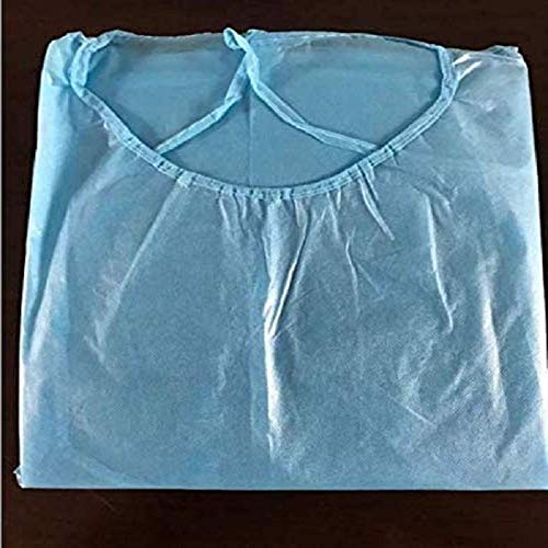 51aZWKf  UL - 100 Pack LEVEL 1 PP Disposable Isolation Gowns with Elastic Cuff, Latex-Free, Non-Woven, Fluid Resistant, Dental, Medical, Hospital, Industries, ONE SIZE FITS ALL (100 PCS=10 Bags)