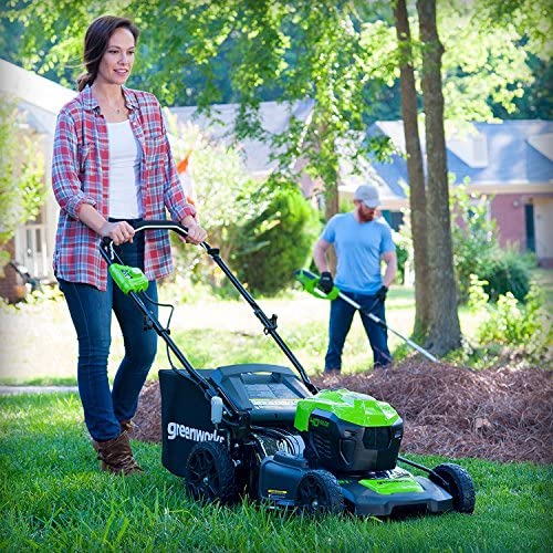 61 I4IujQcL. AC  - Greenworks 40V 21 inch Self-Propelled Cordless Lawn Mower, Battery Not Included MO40L02