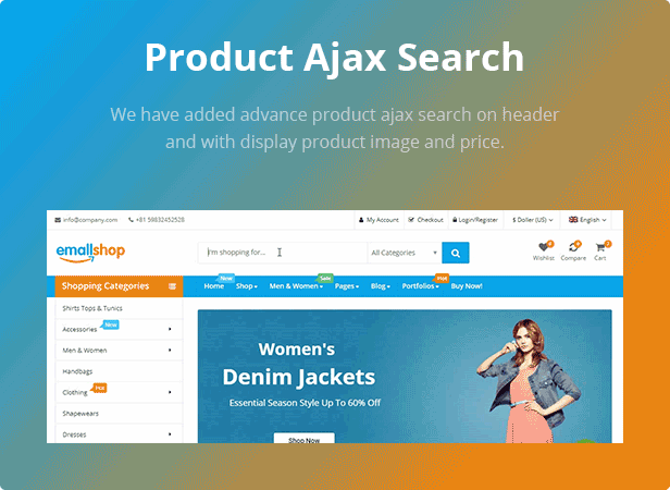 ajax search - EmallShop - Responsive WooCommerce WordPress Theme