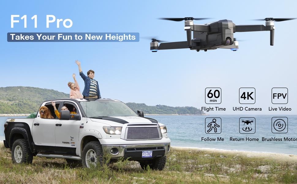 ff347b56 dd54 4522 a491 2cf10276f3af.  CR0,0,970,600 PT0 SX970 V1    - Ruko F11 Pro Drones with Camera for Adults 4K UHD Camera Live Video 30 Mins Flight Time with GPS Return Home Brushless Motor-Black（1 Extra Battery + Carrying Case）