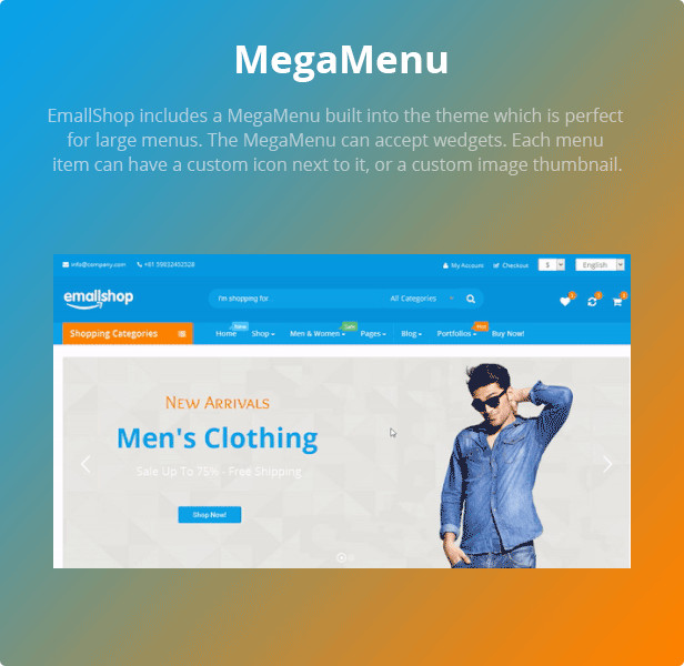 megamenu - EmallShop - Responsive WooCommerce WordPress Theme