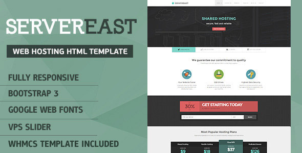 ServerEast – Web Hosting HTML Template