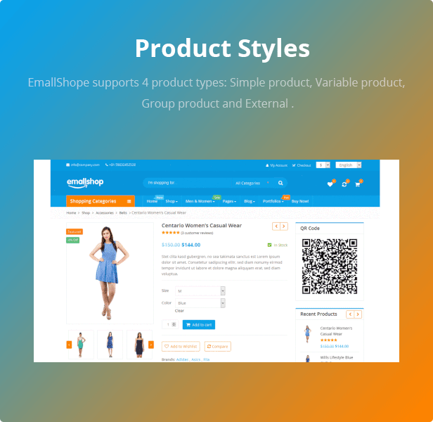product style - EmallShop - Responsive WooCommerce WordPress Theme