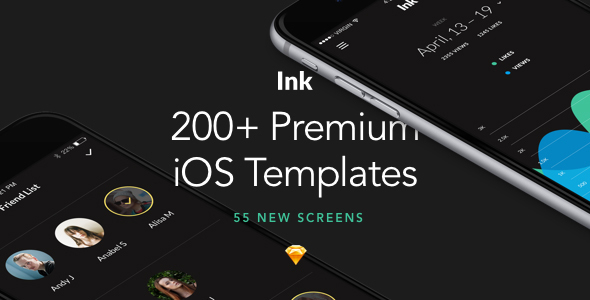 1623937395 0preview.  large preview - Ink: Ultimate UI Kit of 200+ iOS Templates for Sketch