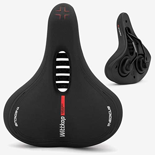416mdotAFOL. AC  - Wittkop Bike Seat [City] Bicycle Seat for Men and Women, Waterproof Bike Saddle with Innovative 5-Zone-Concept Exercise Bike Seat - Wide Bike Seat