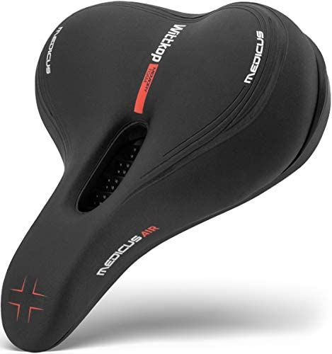 41jhwYZN6DL. AC  - Wittkop Bike Seat [City] Bicycle Seat for Men and Women, Waterproof Bike Saddle with Innovative 5-Zone-Concept Exercise Bike Seat - Wide Bike Seat