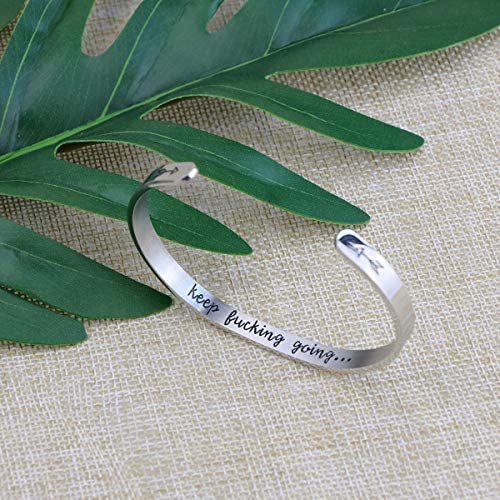 51hnE74WROL. AC  - Joycuff Inspirational Bracelets for Women Mom Personalized Gift for Her Engraved Mantra Cuff Bangle Crown Birthday Jewelry
