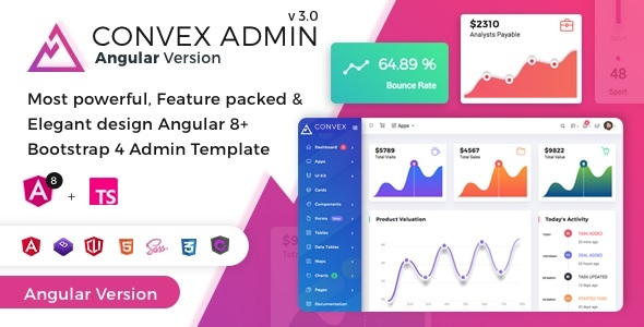 Convex – Angular Bootstrap Admin Dashboard Template