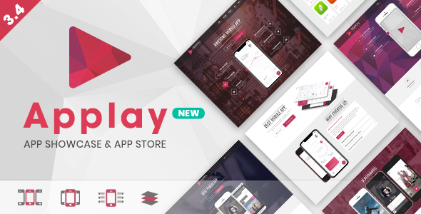 01 Preview.  large preview - Applay - WordPress App Showcase & App Store Theme