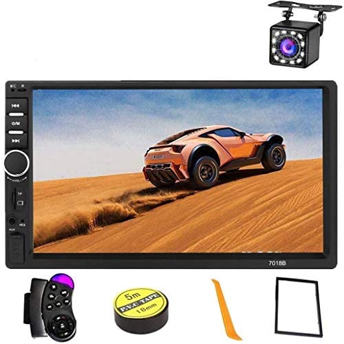 Car Stereo 2 Din,7 inch Touch Screen MP5/MP4/MP3 Multimedia Player,Bluetooth Audio,Car Stereo Receivers,FM Radio,USB/SD/AUX Input,Mirror Link,Support Steering Wheel Remote Control,Rear View Camera