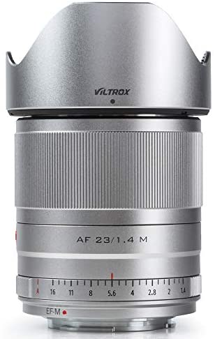 VILTROX 23mm F1.4 EF-M Mount STM Autofocus Lens, f/1.4 Large Aperture APS-C Lens Compatible with Canon EOS-M Mount M10 M100 M3 M5 M50 M6 M60 II